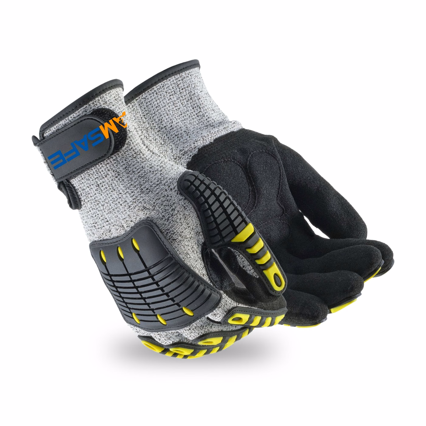 Angled pair of AI3301-C impact cut resistant gloves