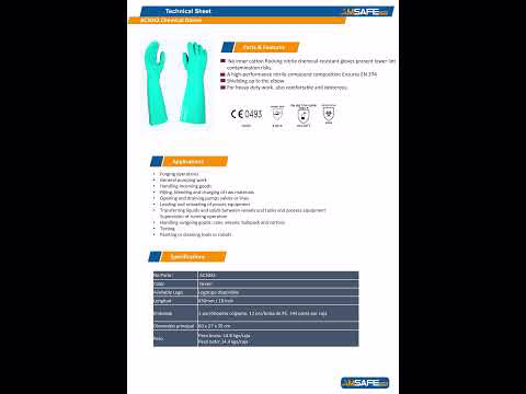 AC3042 Chemical Gloves Technical Sheet