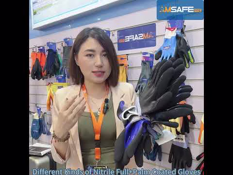 Different Kinds of Nitrile Full+Palm Coated Gloves