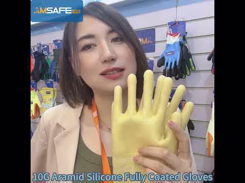 10G Aramid Silicone Fully Coated Gloves